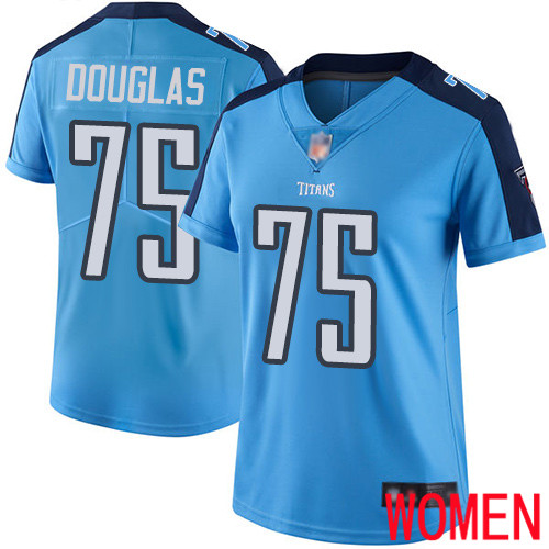 Tennessee Titans Limited Light Blue Women Jamil Douglas Jersey NFL Football #75 Rush Vapor Untouchable->youth nfl jersey->Youth Jersey